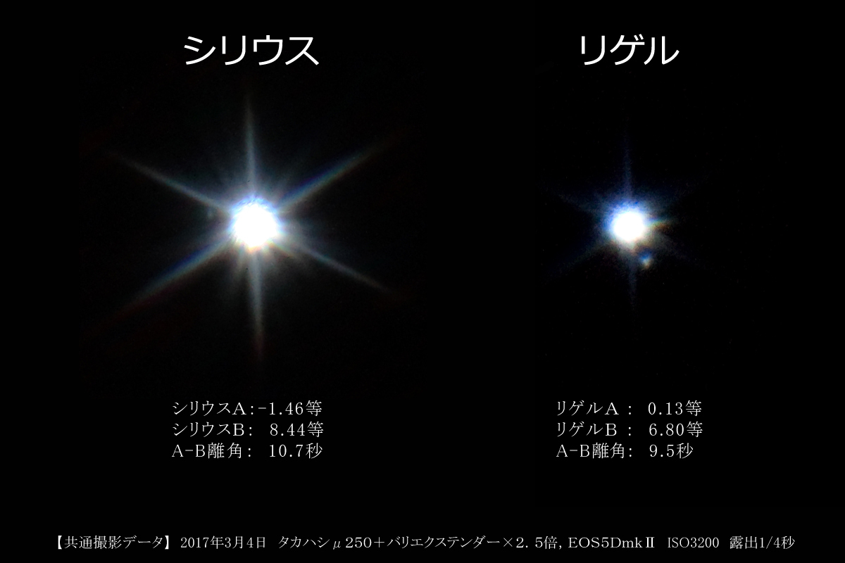 二重星 - 月と星空の探訪